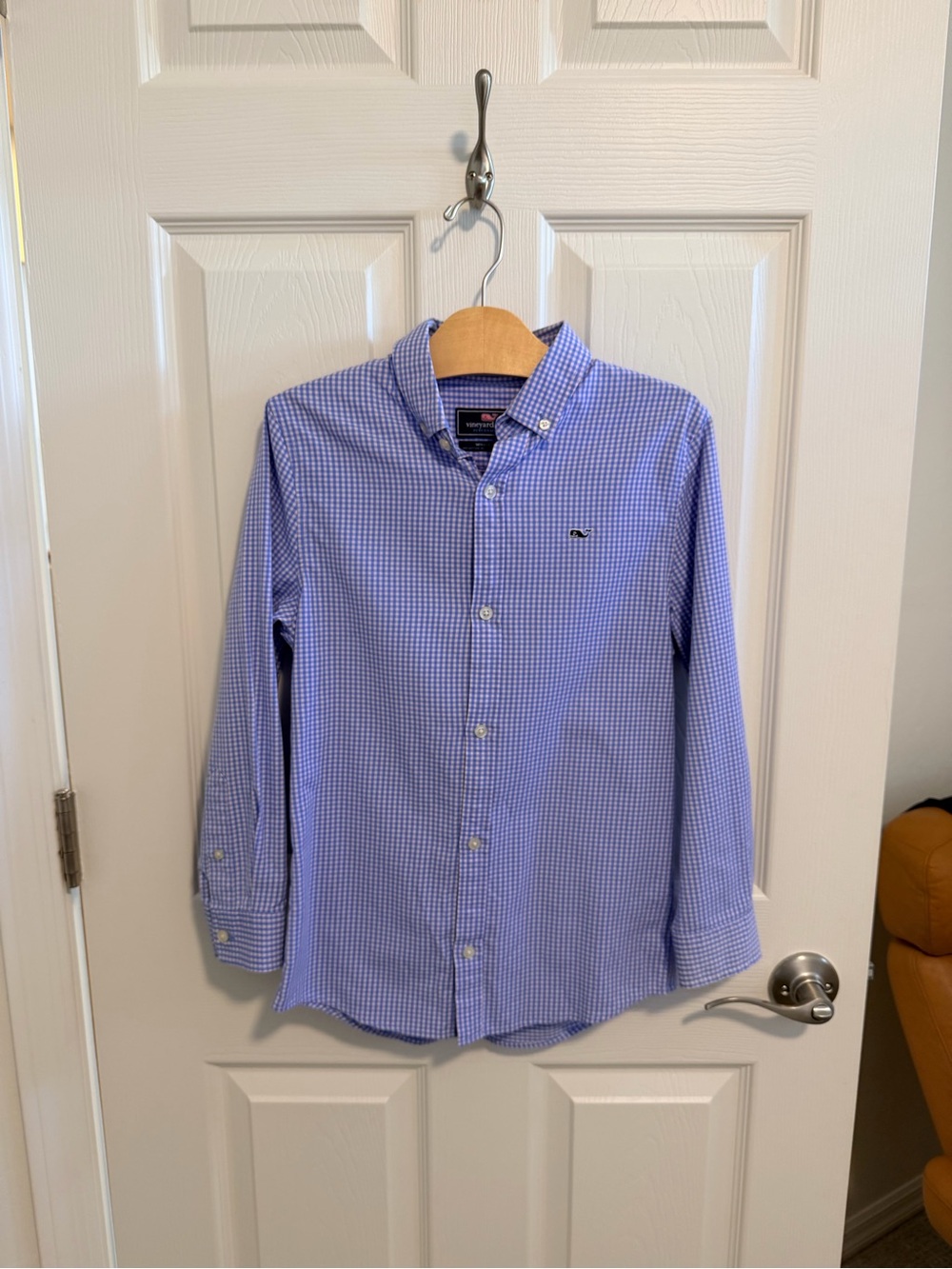 Vineyard Vines Blue and Pink Gingham Button-Down Shirt